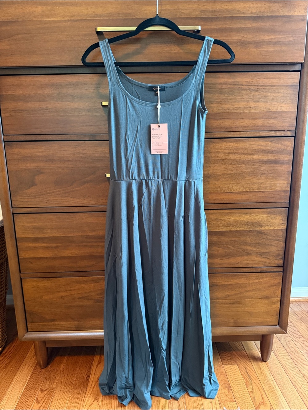 Quince tencel jersey fit and flare dress